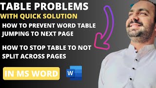 How to prevent word table jumping to next page  Word Table Do Not Split Acros Pages Quick Solution [upl. by Chambers726]