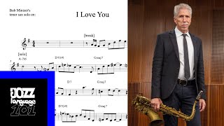 Bob Mintzers tenor sax solo TRANSCRIPTION on I Love You Bb [upl. by Parthen]