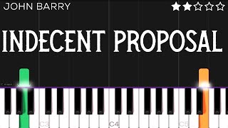 John Barry  Indecent Proposal Final Scene  EASY Piano Tutorial [upl. by Adnara]