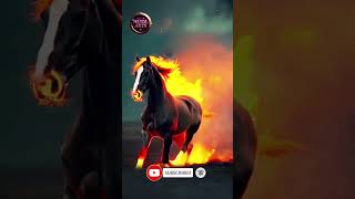 Ghost Rider on a fiery horse ghost ghostrider ai aiart animals digitalart [upl. by Ilise]