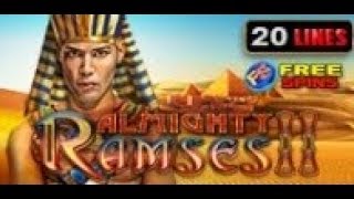 Almighty Ramses II  Slot Machine  20 Lines [upl. by Elita]