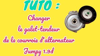 Changer le galettendeur de la courroie accessoire dun Jumpy 19d en 20 minutes [upl. by Cohby]