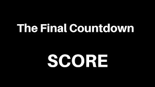 The final countdown  Europe  Score for Cello ensemble [upl. by Aynom]