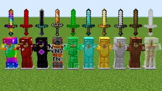 which armor is stronger in Minecraft experiment [upl. by Mil]