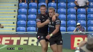 HIGHLIGHTS London Broncos 2236 Warrington Wolves [upl. by Lyrem]