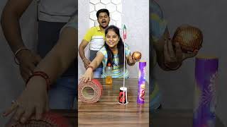 Mr Beast💵 Gola Sky Rocket Ladi Mix Crackers Challenge 😲  shorts crackers2024 diwali2024 viral [upl. by Enavi]