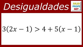 Desigualdades o inecuaciones lineales  Ej 1 [upl. by Leonore]