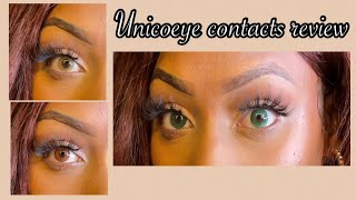 colored contact lenses review Ft Unicoeye [upl. by Adianes]