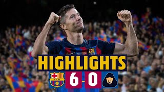 🔥LEWANDOWSKIS 1ST GOAL FOR BARÇA I HIGHLIGHTS BARÇA 60 PUMAS I GAMPER TROPHY🔥 [upl. by Eiddal32]