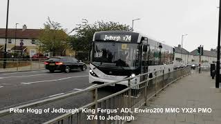 Peter Hogg King Fergus YX24 PMO  X74 to Jedburgh  Cowgate [upl. by Rinaldo283]