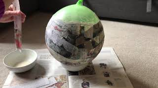 How to make a paper mache papiermâché globe  Earth Day craft [upl. by Zennas403]