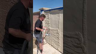 Efficient wall plastering with mortar spray machines shorts [upl. by Eintirb326]