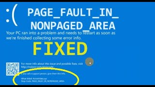 Your PC ran into problem and needs to restart PAGE FAULT IN NONPAGED AREA [upl. by Dagall]