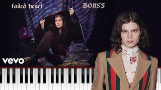 BØRNS  Faded Heart Piano Tutorial [upl. by Meri536]