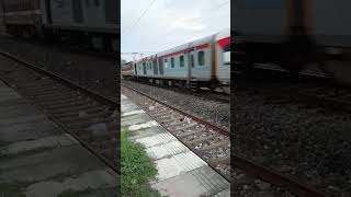 Departure of Amritsar Garib Rath Express from Baitalpur 12203 train railway highspeedexpress [upl. by Enimrej]