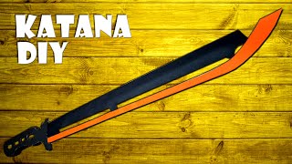 Katana Schwert selber machen Spielzeug aus Papier basteln  cyberpunk 2077 katana DIY craft 4K [upl. by Htrap]