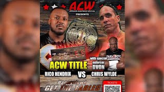 ACW Hagerstown Get the Tables  Rico Hendrix vs Chris Wylde  Tables Match  ACW Championship acw [upl. by Sergio209]