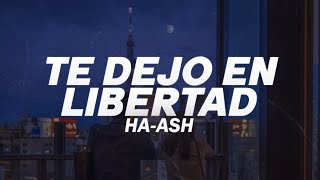 HAASH  Te Dejo En Libertad 💔 Letra [upl. by Nunci73]