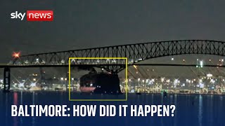 Baltimore bridge collapse How did it happen [upl. by Hindu298]