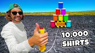 C4 PAINT EXPLOSION Vs 10000 Shirts [upl. by Faden681]