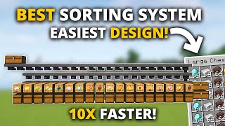 Minecraft EASY Automatic Sorting System  Auto sorter 121 [upl. by Miguelita469]