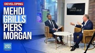 Mehdi Interviews Piers Morgan on Gaza Israel and Trump  Dawn News English [upl. by Erodroeht]