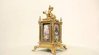 Antique French Sevres Porcelain Ormolu Clock [upl. by Cleodell537]