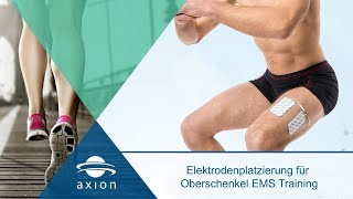 Oberschenkel  Elektrodenplatzierung für EMS Training  axion [upl. by Lorette]