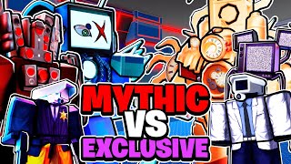 MYTHICS or EXCLUSIVES in Toilet Tower Defense [upl. by Amikan646]