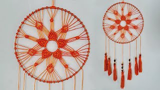 DIY Atrapasueños en MACRAME paso a paso  DIY Macrame Dreamcatcher Wall Hanging [upl. by Etselec754]