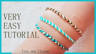 How to make easy bracelets with strings CraftsEasy [upl. by Ennyleuqcaj]