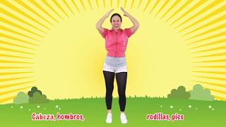 Head Shoulders Knees amp Toes in Spanish  by Native Speaker  Cabeza Hombros Rodillas y Pies [upl. by Auhsoj]