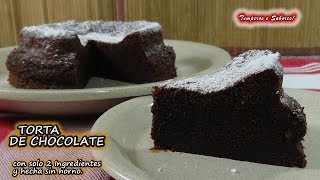 TORTA DE CHOCOLATE CON SOLO 2 INGREDIENTES y hecha sin horno [upl. by Archibald928]