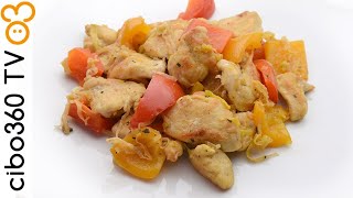 Straccetti di pollo con peperoni e curry [upl. by Puklich138]