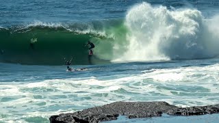 Surfing extremely dangerous waves in Sydney [upl. by Aynotak878]