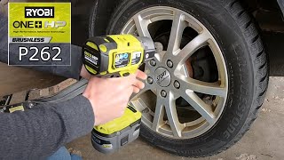 Ryobi Impact Wrench Lug Nut Test  Unboxing P262 12quot  60 Ah HP Battery [upl. by Silrak]