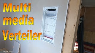 Elektroinstallation auf der Baustelle ⚡Multimediaverteiler Hohlwand Einbau ⚡ Verteiler für Wohnung [upl. by Napra]