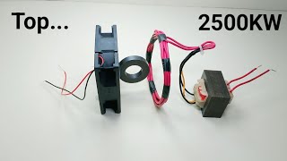 Make free electricity 2500KW free energy PVC Wire Cooling Fan and magnet Very power full generator [upl. by Finn]