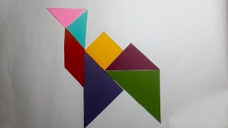 Tangram animals CamelLion and bull how to make tangram animals [upl. by Krebs]