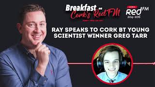 BT Young Scientist Winner Greg Tarr speaks to Ray Foley about his project  Corks Red FM 104106 FM [upl. by Erreid479]