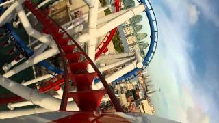 Battlestar Galactica Roller Coaster POV Universal Studios Singapore Human amp Cylon [upl. by Ettari394]