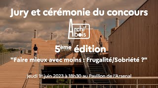 CONCOURS ARCHIBOIS Jury et cérémonie  1er juin 2023  ENSAPVS [upl. by Initof955]