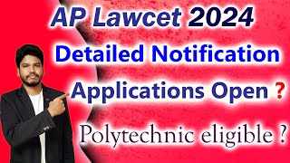 Ap lawcet 2024Detailed Notification Released [upl. by Uhayile]