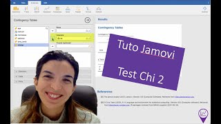 Tuto Jamovi test Chi 2 Comparer 2 variables qualitatives [upl. by Araid287]