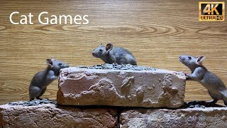 CAT Games  Mice Video For Cats To Enjoy  Entertainment Video For Cats [upl. by Atat236]