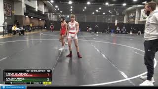 High School Boys 126 Kaleb Mannel Wrestling Factory Vs Tyson Escobedo Righetti High School Wrestli [upl. by Eido]