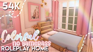 Bloxburg ೃ⁀➷ Colorful No Gamepass Roleplay Home  ˚  House Build  54k  Daislillia ❀ [upl. by Sukey]