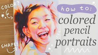 Colored Pencil Portrait Tutorial ✨ StepbyStep [upl. by Apfelstadt481]