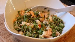 Fry Okra With Shrimp [upl. by Steffin]