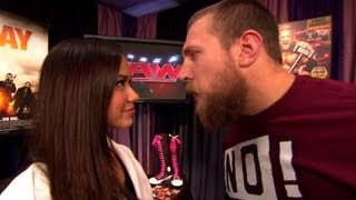 Raw GM AJ Lee announces Daniel Bryan vs Kane at SummerSlam Raw August 6 2012 [upl. by Etnoj]